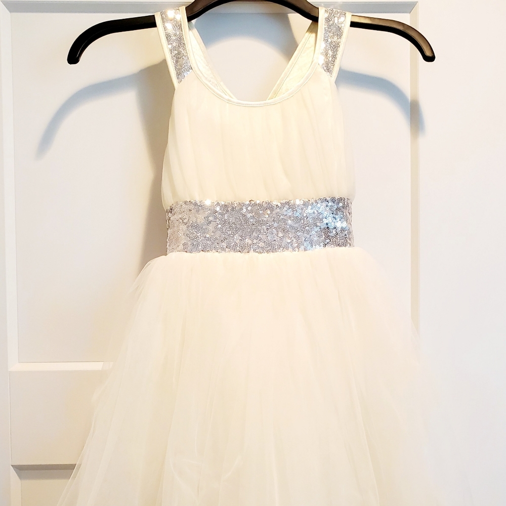 Ivory Tulle Flowergirl Dress